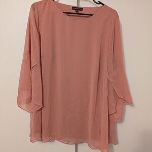 Lane Bryant Pink Sheer Blouse